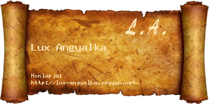 Lux Angyalka névjegykártya